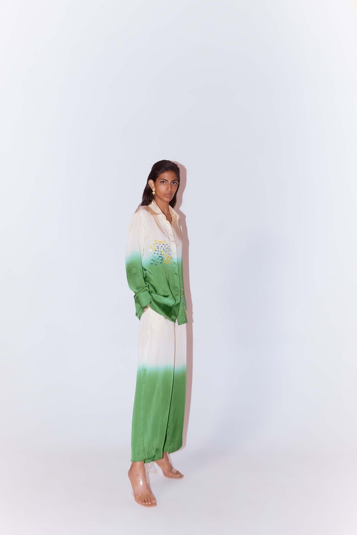 Lime Ice Leheriya Shirt & Trousers Co-ord - image 3
