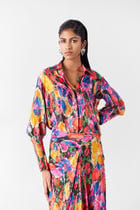PETUNIA SHIRT & DRAPED SKIRT CO-ORD view 3