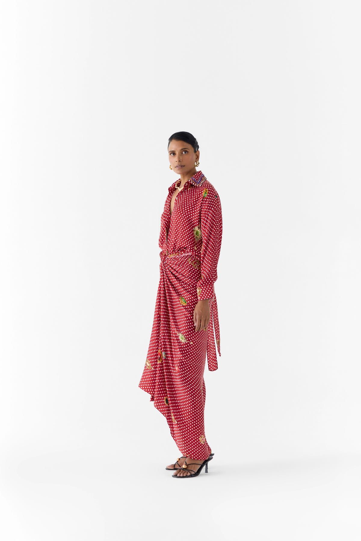 QUARTZ POLKA DOT SHIRT DRESS - image 2