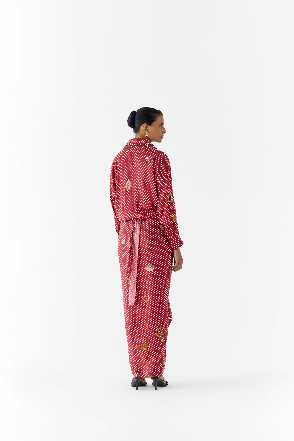 QUARTZ POLKA DOT SHIRT DRESS - image 3