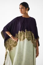 GREEN ALBA KIMONO KURTA & PANTS view 2