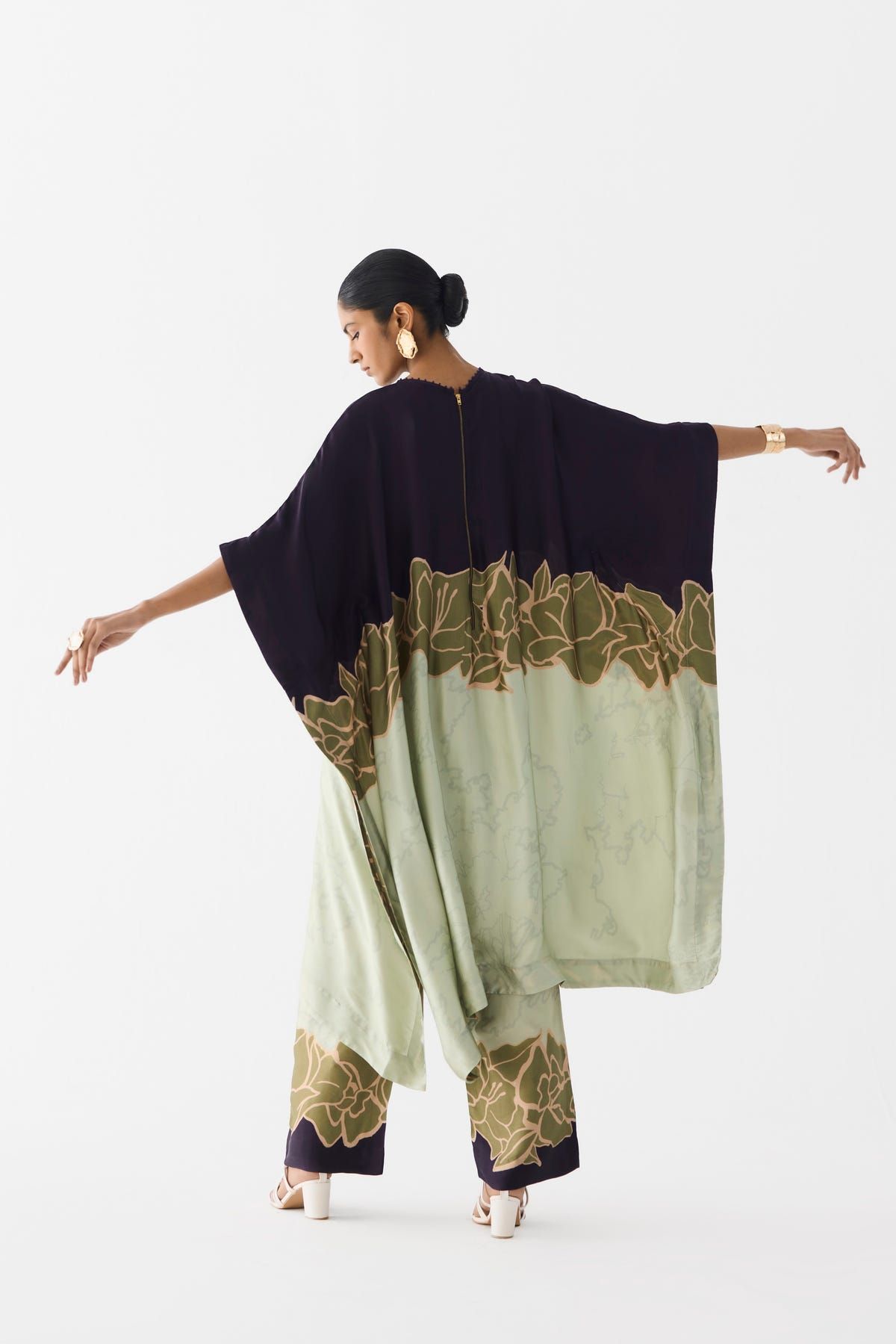 GREEN ALBA KIMONO KURTA & PANTS - image 3