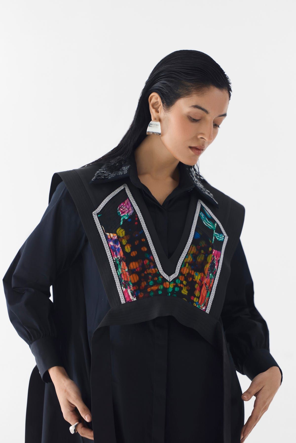 CALLA SHIRT DRESS WITH MULTI VEST - image 3
