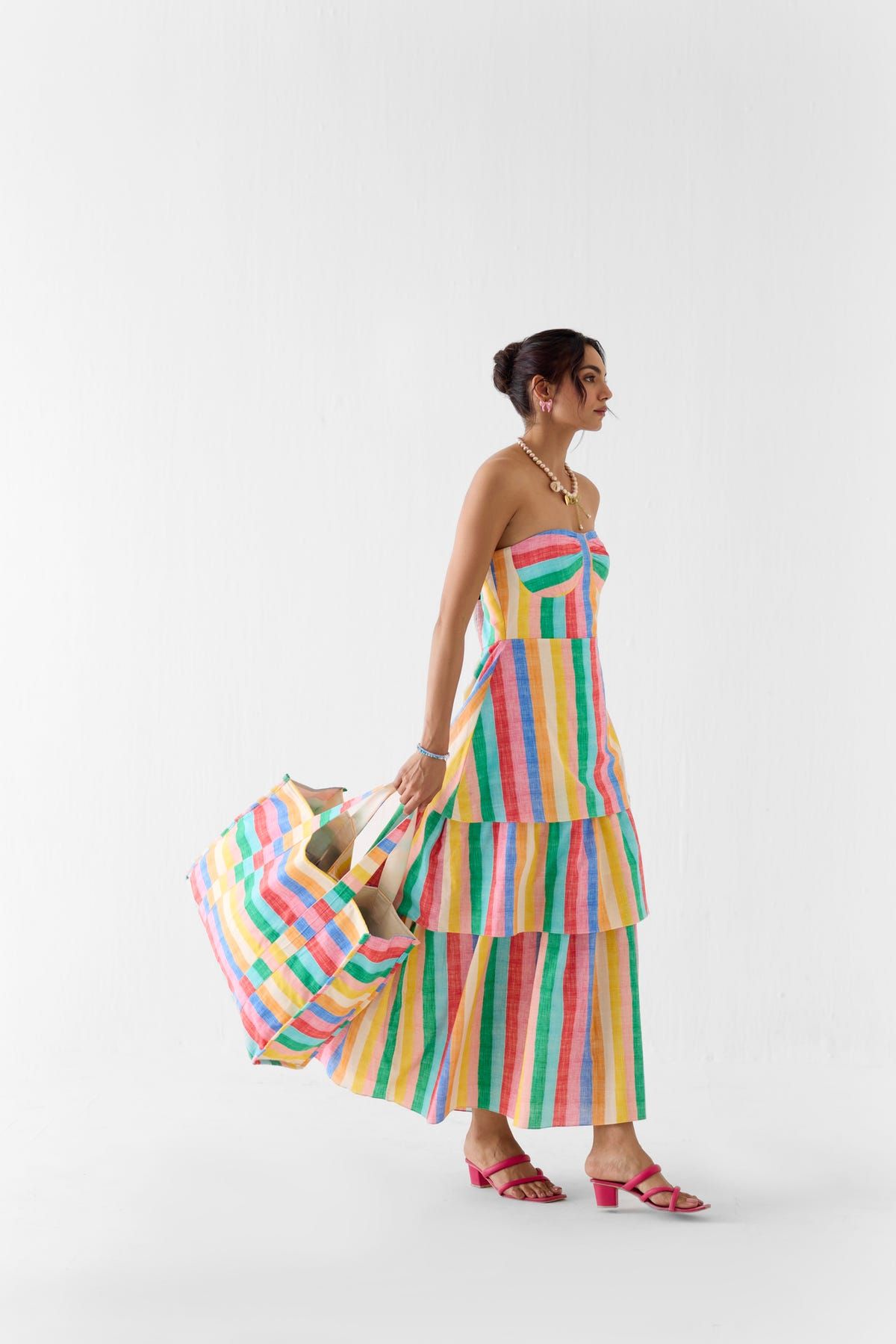 LEHER TIERED OFF SHOULDER DRESS - image 2