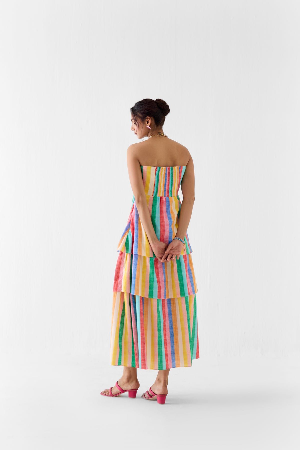 LEHER TIERED OFF SHOULDER DRESS - image 4