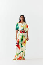 MONET CROP BLAZER & DRAPED SKIRT CO-ORD view 1