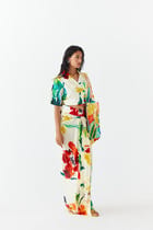 MONET CROP BLAZER & DRAPED SKIRT CO-ORD view 2