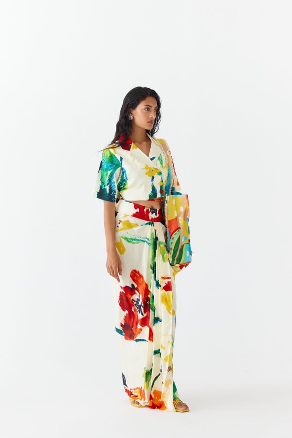 Studio Rigu — MONET CROP BLAZER & DRAPED SKIRT CO-ORD