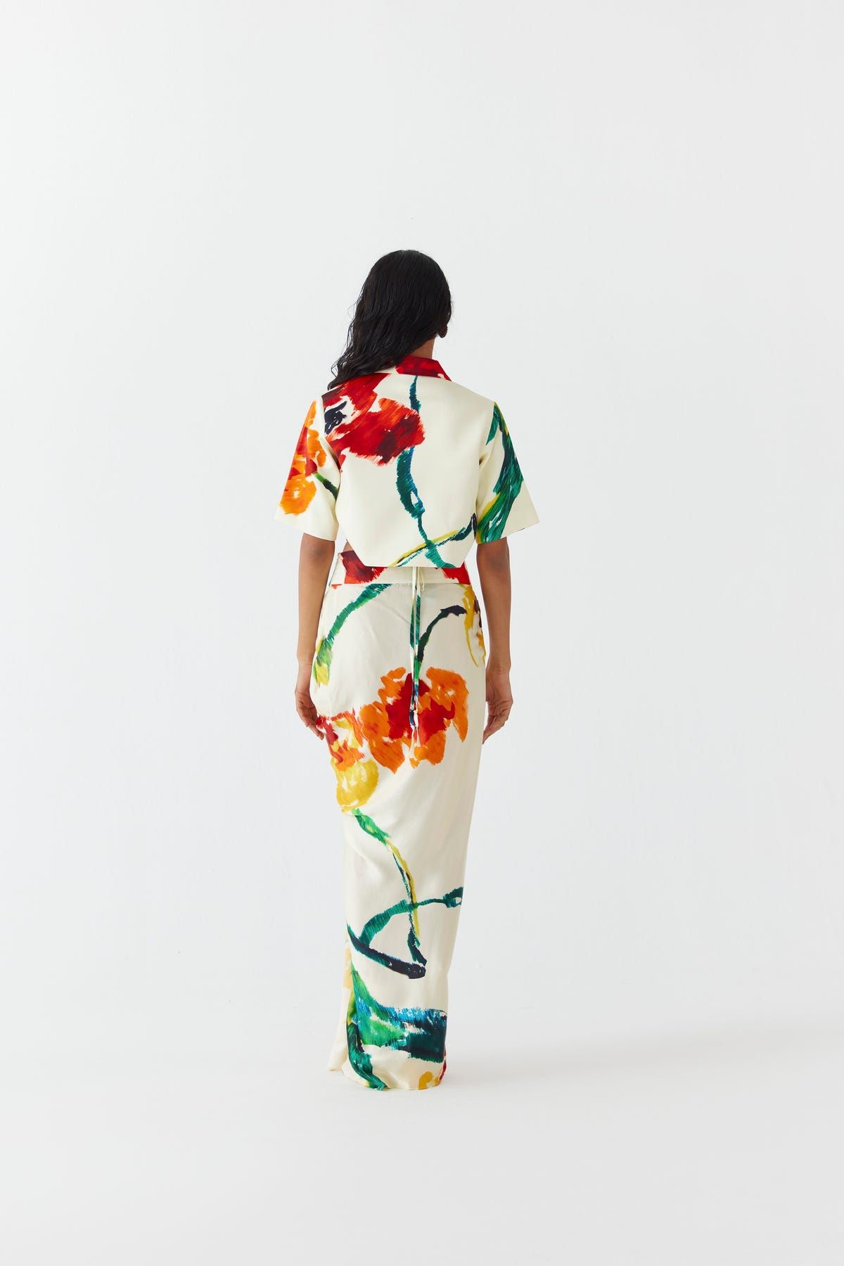 MONET CROP BLAZER & DRAPED SKIRT CO-ORD - image 4