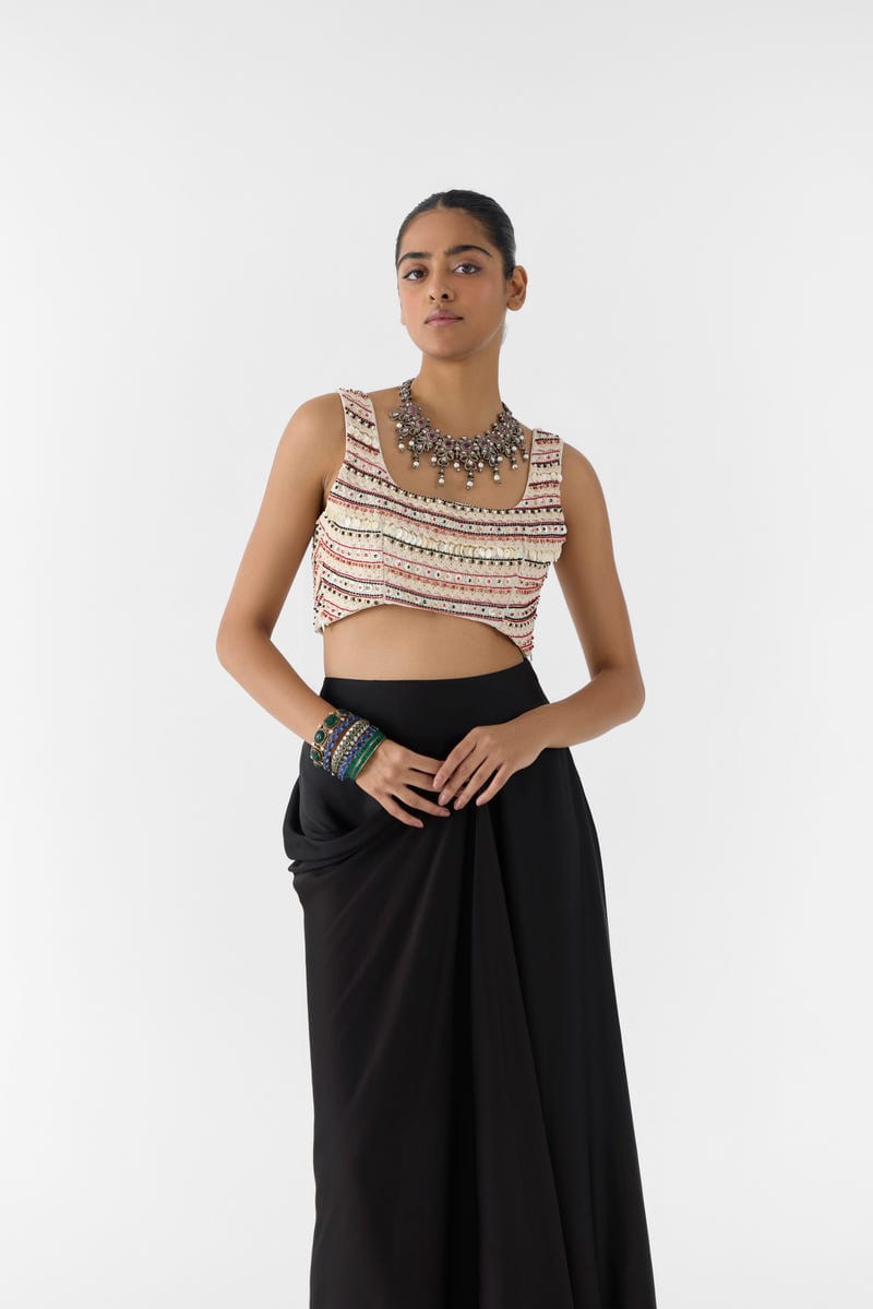 VINTAGE BLOUSE & KNOT SKIRT