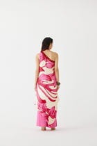 PINK APHRODITE ONE SHOULDER KURTA & PANTS CO-ORD view 3