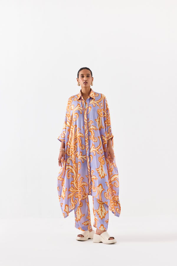 Studio Rigu — MOJITO FRONT BUTTON KIMONO KURTA AND PANTS CO-ORD