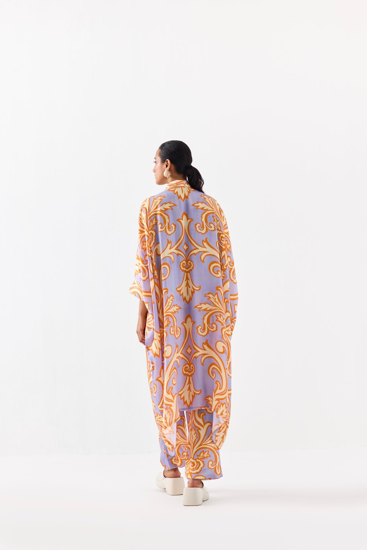 MOJITO FRONT BUTTON KIMONO KURTA AND PANTS CO-ORD - image 2