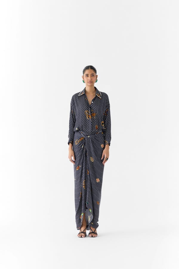 Studio Rigu — ONYX POLKA DOT SHIRT DRESS
