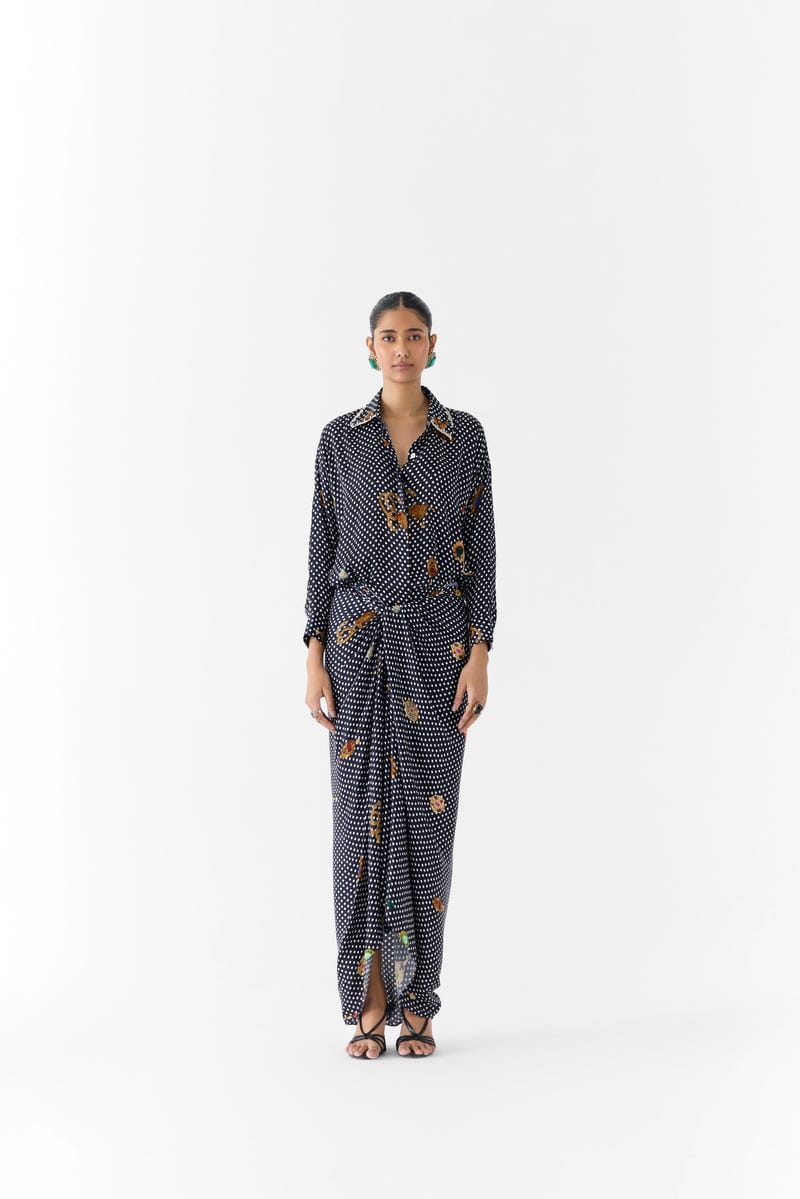 ONYX POLKA DOT SHIRT DRESS