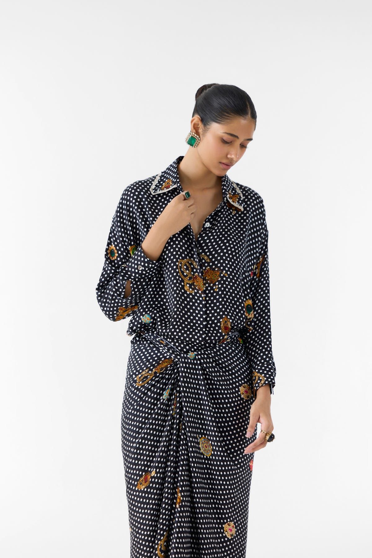 ONYX POLKA DOT SHIRT DRESS - image 2