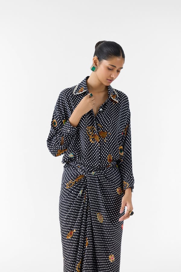 Studio Rigu — ONYX POLKA DOT SHIRT DRESS