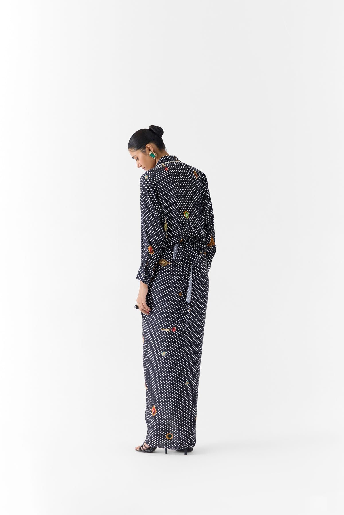 ONYX POLKA DOT SHIRT DRESS - image 3