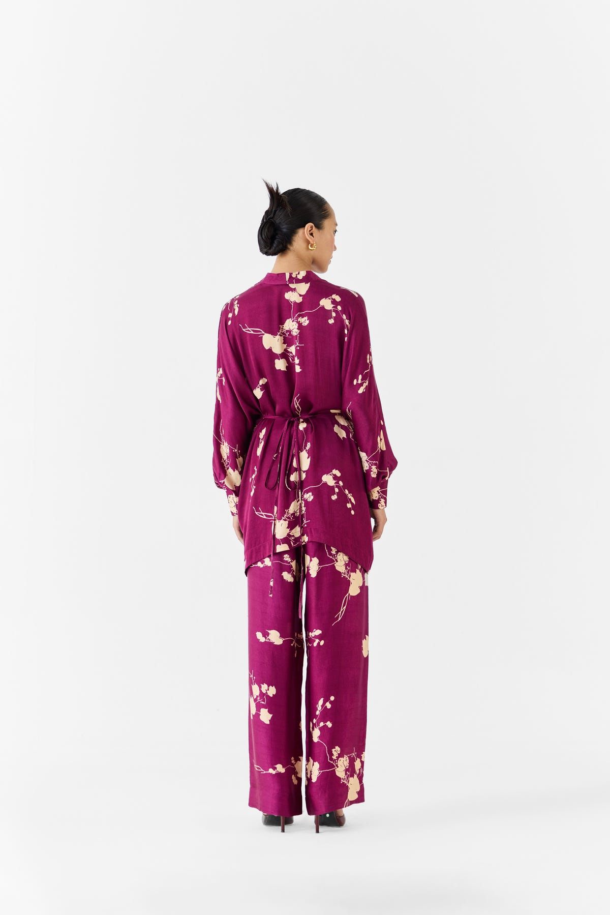 Plum Kimono Top & Pants Co-ord - image 3