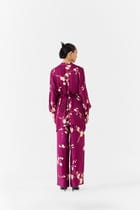 Plum Kimono Top & Pants Co-ord view 3