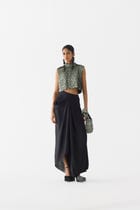 GREEN PARADISE SEQUIN TOP WITH KNOT SKIRT view 1
