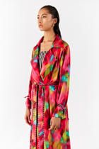 POPPY TRENCH COAT WITH STRIPED SLIP DRESS view 3