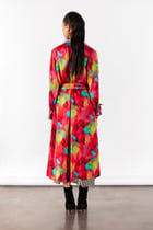 POPPY TRENCH COAT WITH STRIPED SLIP DRESS view 5
