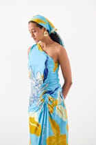 WHITE ROSE ONE SHOULDER DRESS view 2