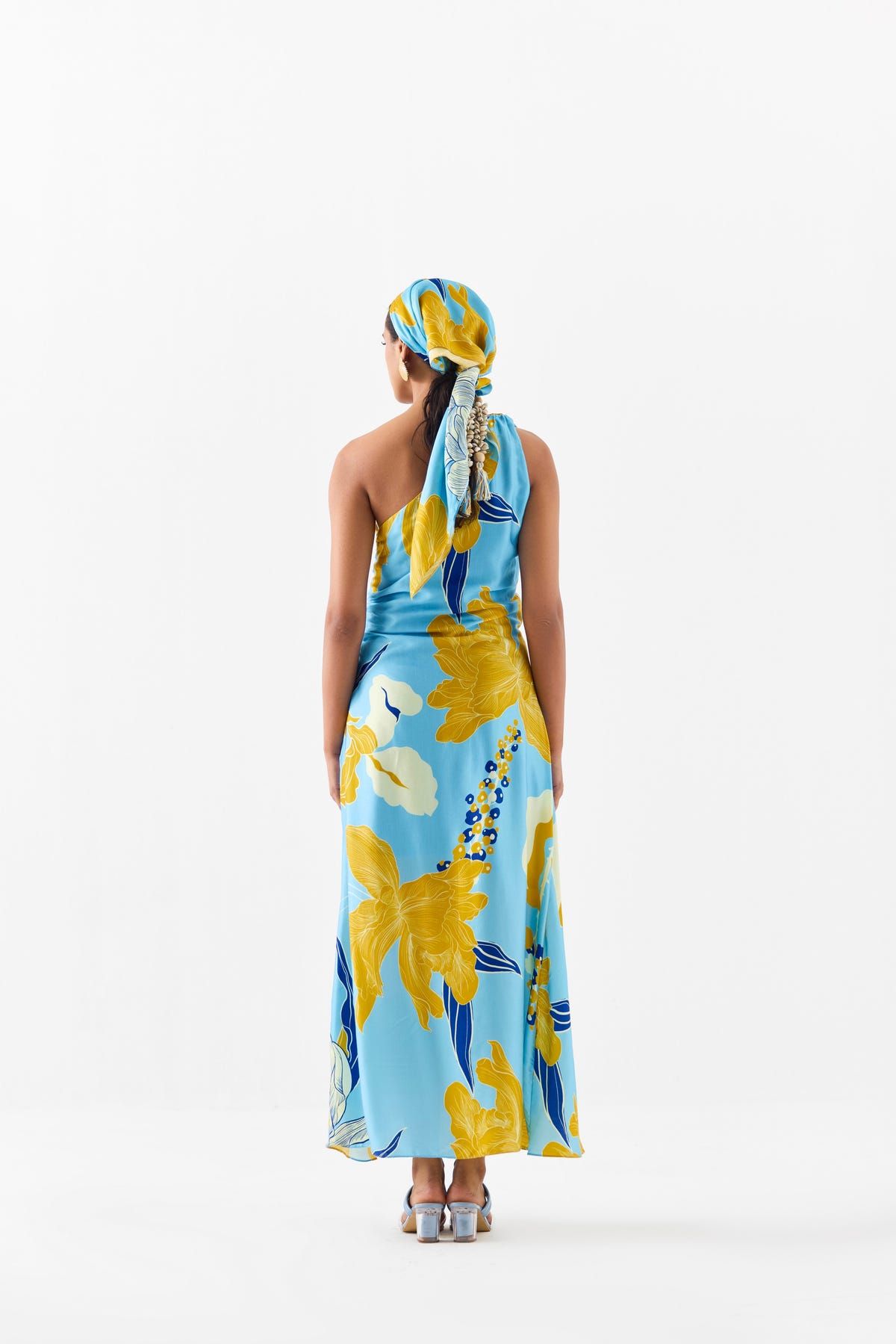WHITE ROSE ONE SHOULDER DRESS - image 3