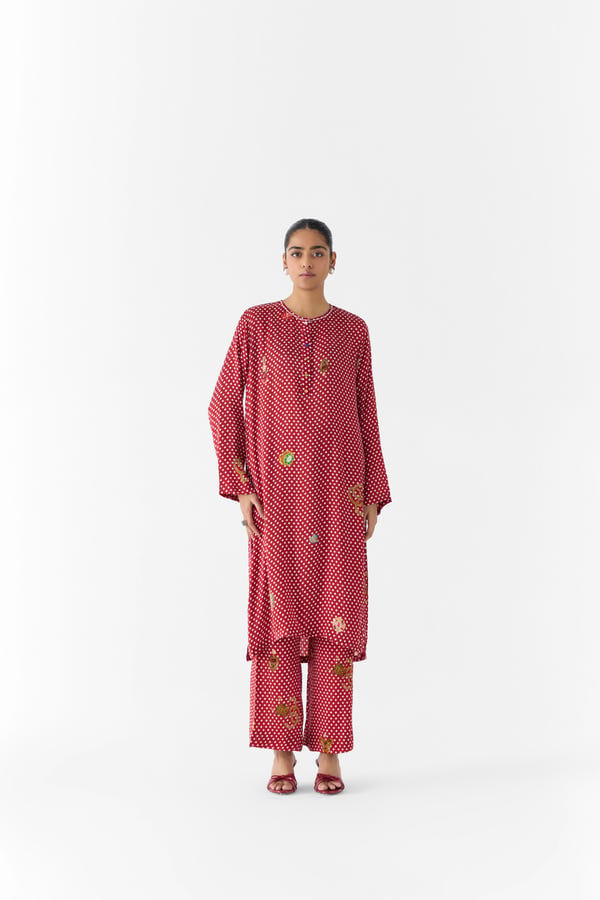 Studio Rigu — QUARTZ POLKA DOT STRAIGHT KURTA & PANTS