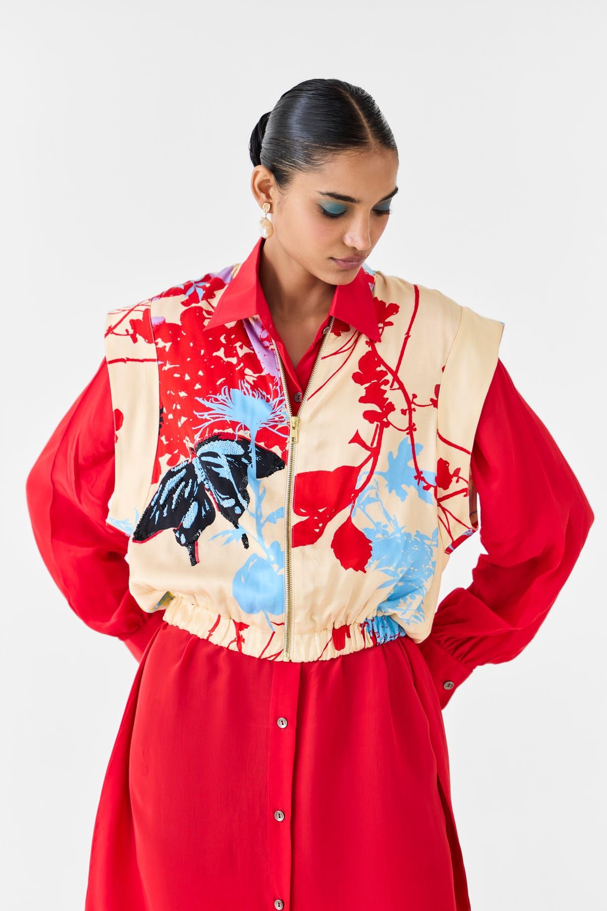 CREAM IKIGAI BOLERO WITH SHIRT - image 4