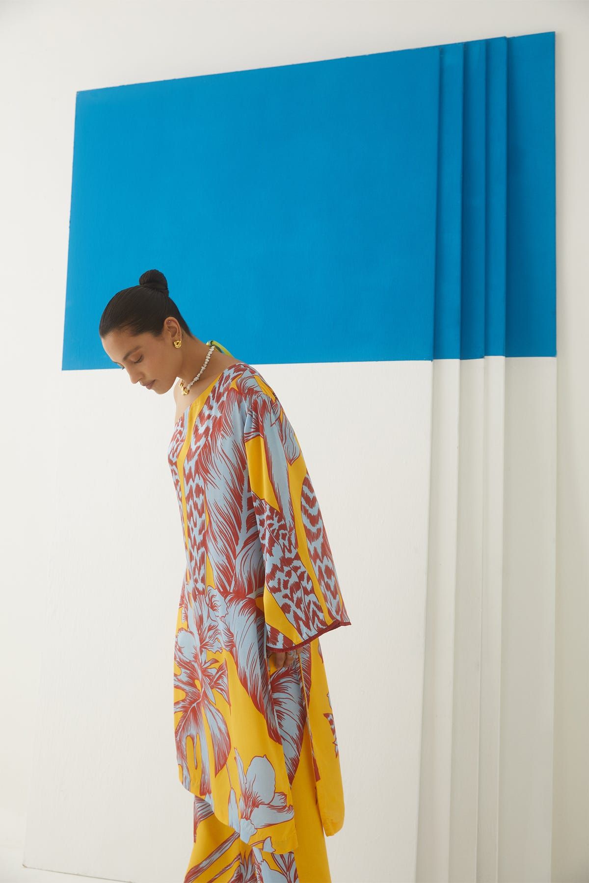 Tropical One Shoulder Kurta & Pants - image 2