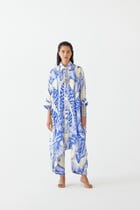 BLUE APHRODITE KIMONO & PANTS CO-ORD view 1