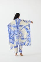 BLUE APHRODITE KIMONO & PANTS CO-ORD view 3