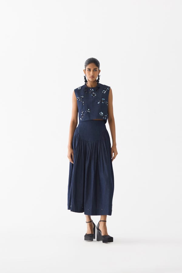 Studio Rigu — CALLA DENIM CROP TOP & SKIRT