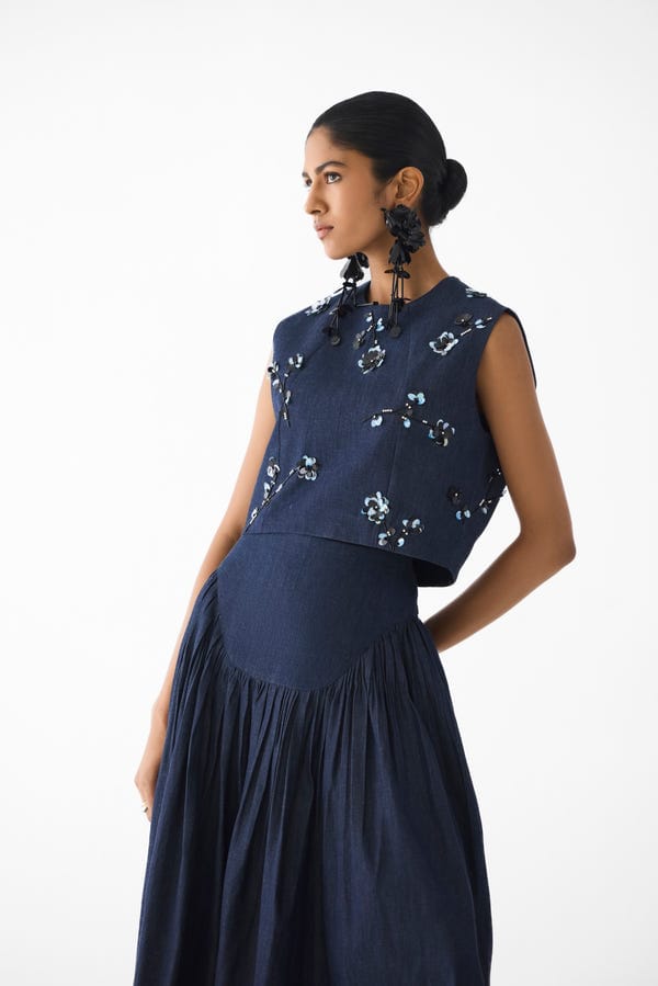 Studio Rigu — CALLA DENIM CROP TOP & SKIRT