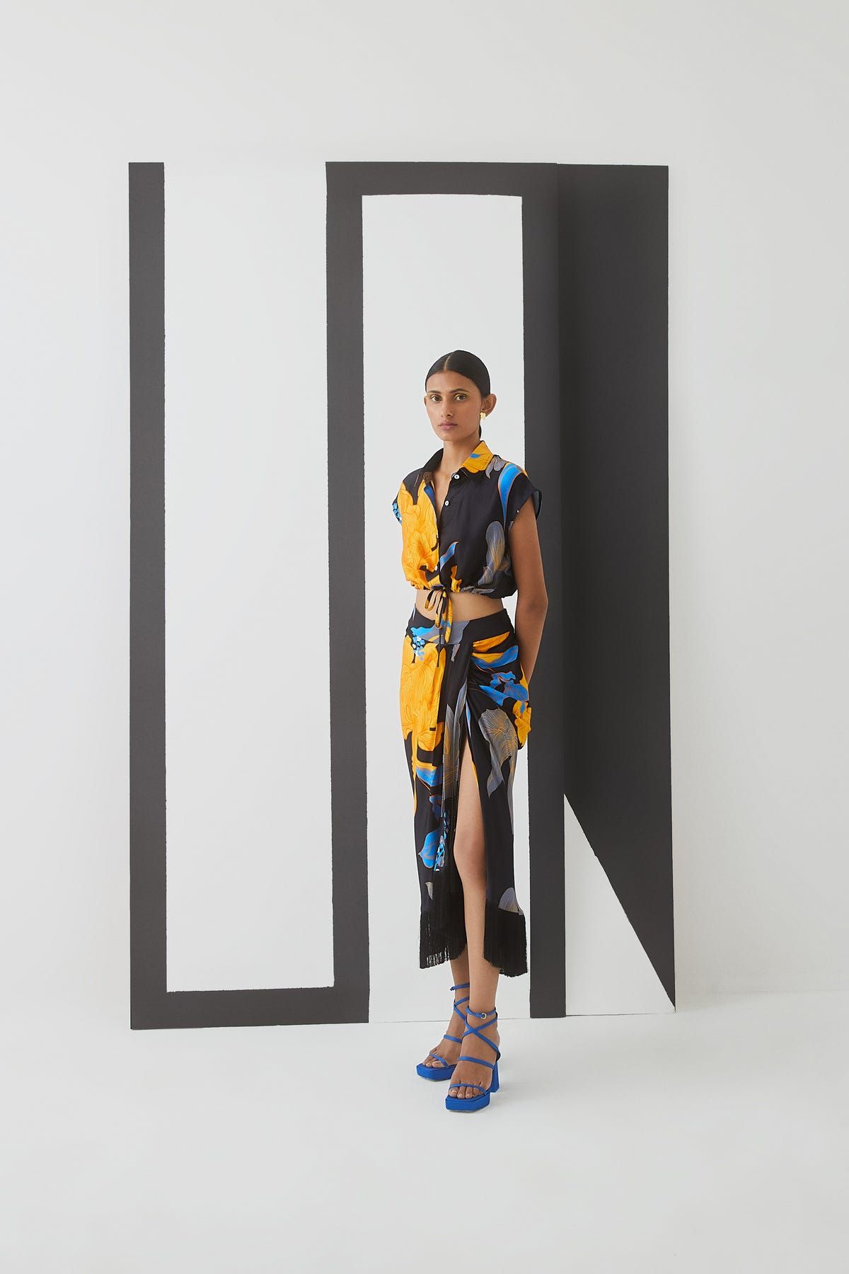 Starry Night Crop Top and Draped Skirt Co-ord - image 2