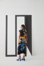 Starry Night Crop Top and Draped Skirt Co-ord view 3