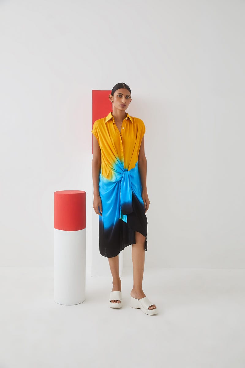 Sunrise Tie Dye Knot Dress