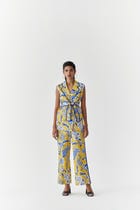 YELLOW PINEAPPLE BLAZER & PANTS CO-ORD view 1