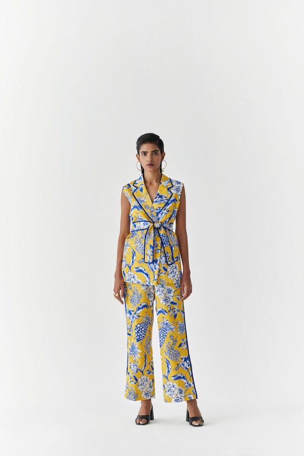 Studio Rigu — YELLOW PINEAPPLE BLAZER & PANTS CO-ORD