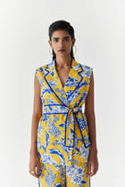 YELLOW PINEAPPLE BLAZER & PANTS CO-ORD view 3