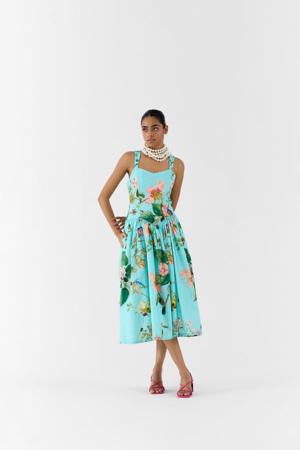 Studio Rigu — BLUE BLOSSOM SWEETHEART DRESS
