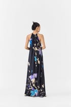 BLACK CRANE HALTER DRESS view 4
