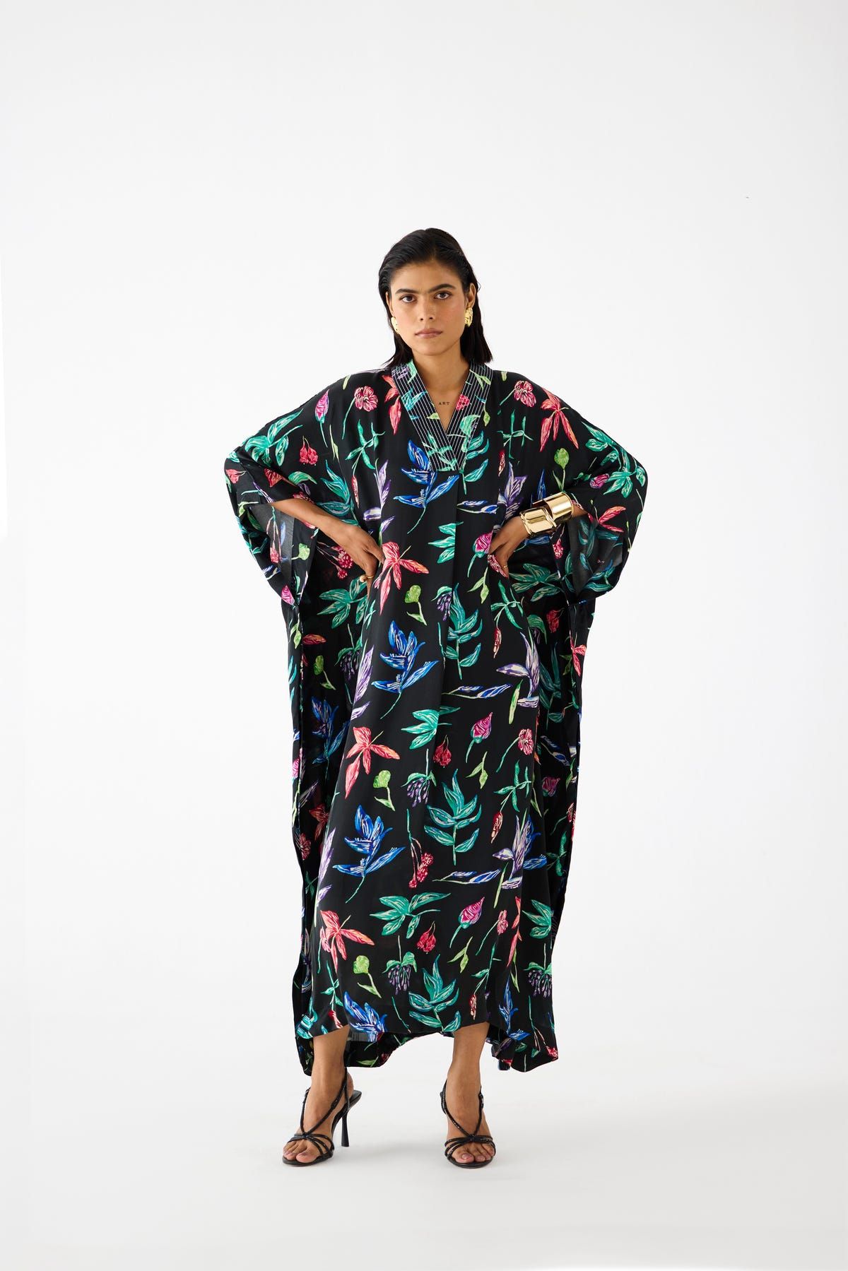 BLACK BOTANICA KAFTAN - image 1
