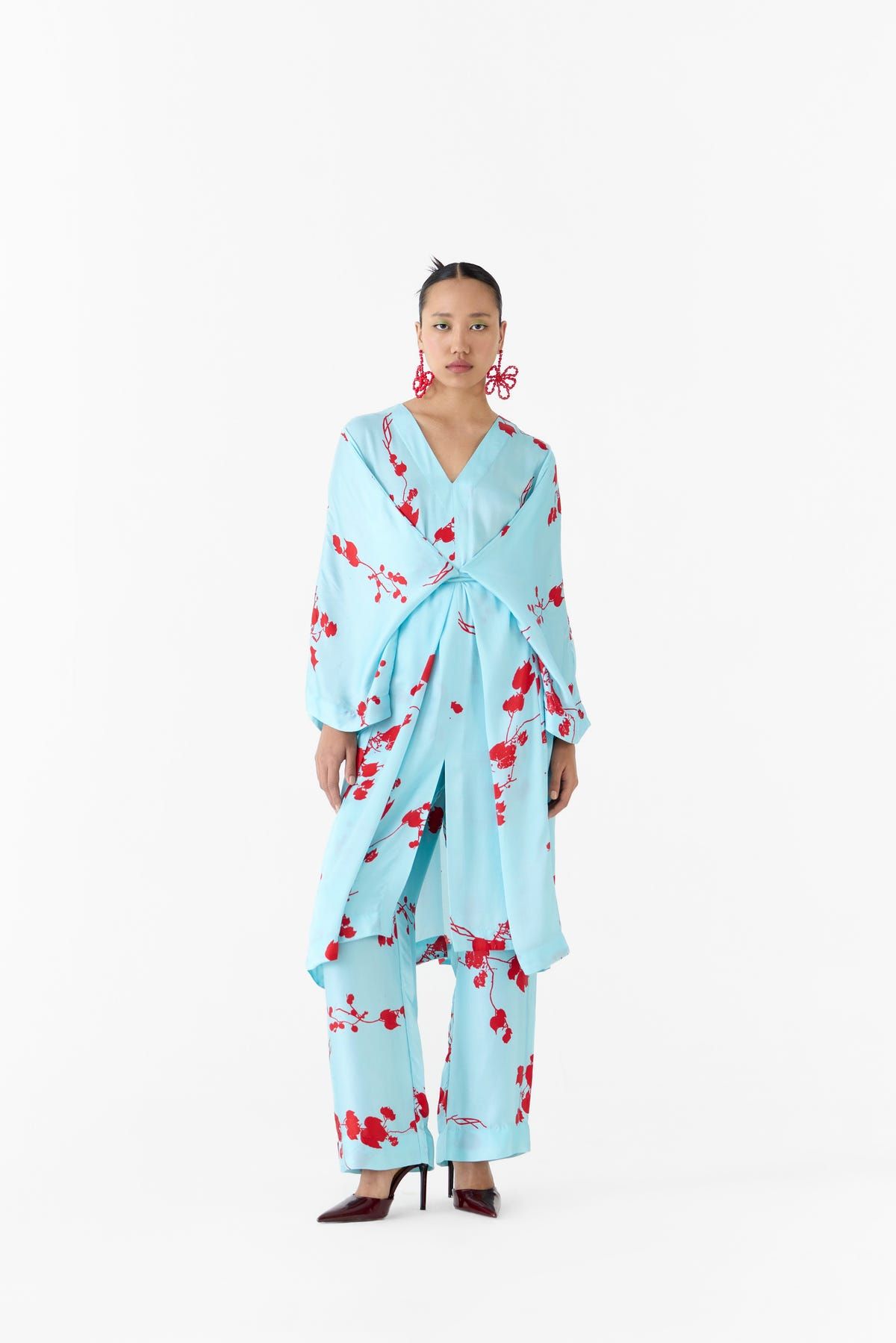 Baby Sakura Kimono Dress & Pants Co-ord - image 1