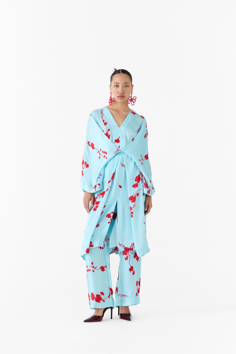 Baby Sakura Kimono Dress & Pants Co-ord