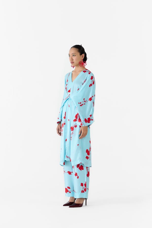 Studio Rigu — Baby Sakura Kimono Dress & Pants Co-ord