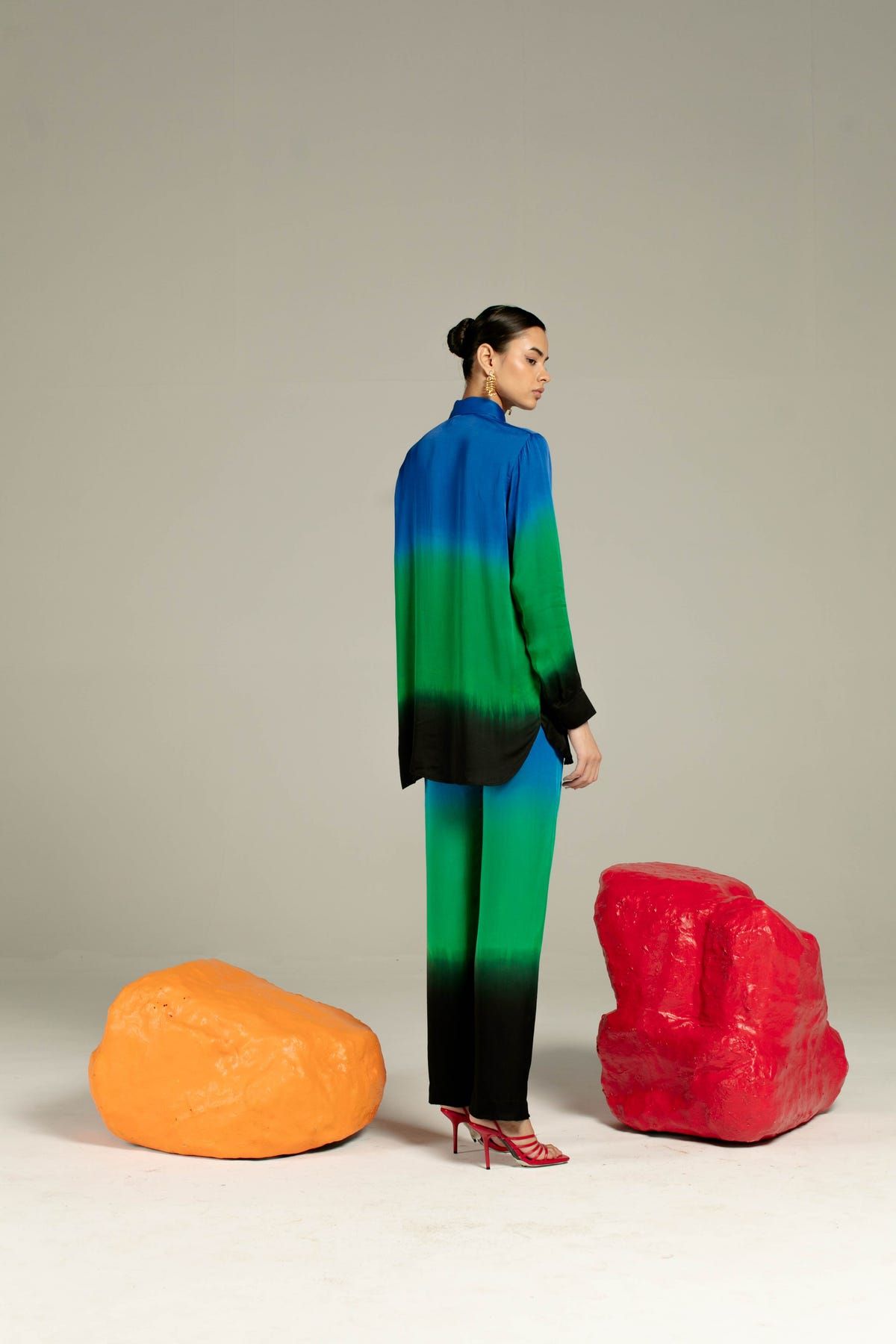 Leheriya  Blue Shirt And Straight Trousers Co-Ord - image 2