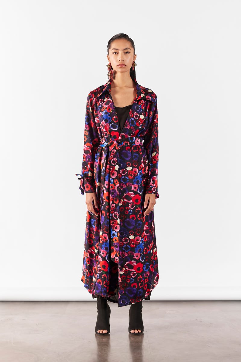 PEONY TRENCH COAT WITH SLIP